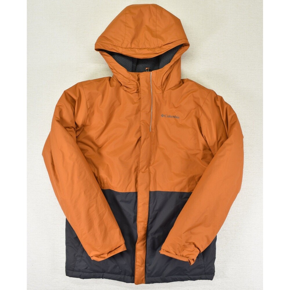 Columbia Hooded Jacket Youth XL Coat Parka Orange